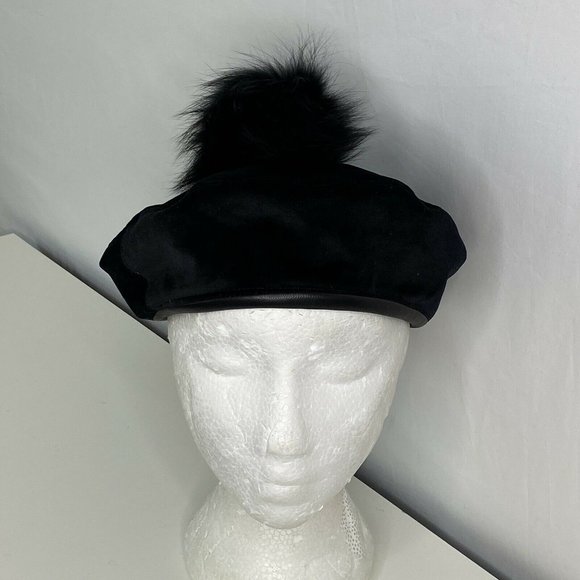 Eric Javits Accessories - Eric Javits Women's Tilda Fox Fur Pom Beret